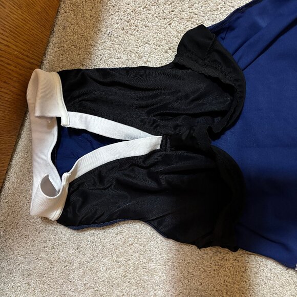 VTG Lands' End Beach Living Separates Sz. 6 NWT Collared Blue Swim Top - Picture 4 of 4